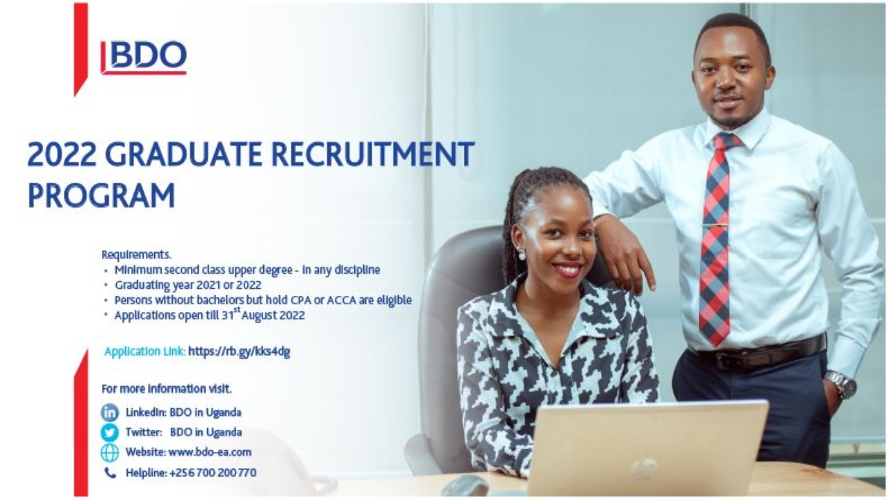 Fresh Graduates Wanted! BDO Uganda 2025 Recruitment Programme Now Open!
