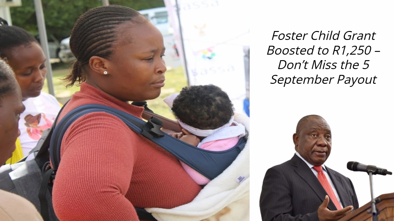 Foster Child Grant Boosted to R1,250 – Don’t Miss the 5 September Payout