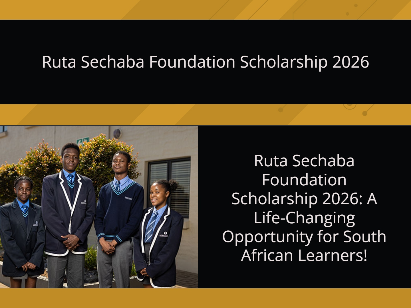Ruta Sechaba Foundation Scholarship 2026: A Life-Changing Opportunity for South African Learners!